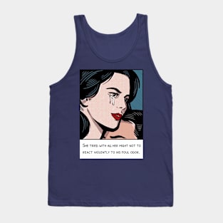 Retro Woman Tried not to React Violently (dark color shirts) Tank Top